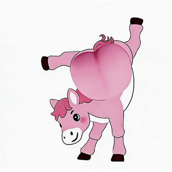 Diceymbol Pony Butt Slow Rebound Stress Relief Squeeze Block, Soft Squeeze Texture Calming Comfort, Portable Stress Relief for Work Breaks, Commutes & Quiet Home Moments, 2.36 Inch