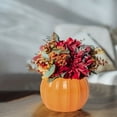 thumbnail image 1 of Diceymbol Pumpkin Shaped Flower Vase 5.12 Inch Plastic Decorative Holder for Halloween Fall Home Decor and Tabletop Displays, 1 of 7