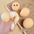 thumbnail image 1 of Diceymbol Realistic Egg Slow Rebound Stress Relief Squeeze, Soft Resilient Calming Comfort, Minimalist Design for Office & Home Daily Relaxation and Desk Decor, 2.28IN, 1 of 7