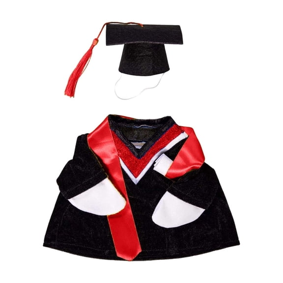 Diceymbol Red Graduation Porch Goose Outfit 23 Inch Plush Gown Yellow Tassel Cap Graduation Goose Decor