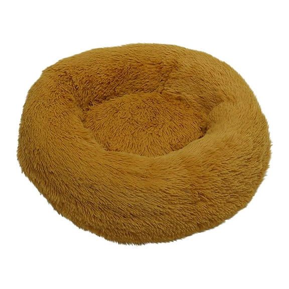 Diceymbol Round Pet Bed for Dogs Comfortable Donut Cuddler with 8 Inch Raised Rim Orthopedic Sleep Mat Waterproof Bottom Available in Six Sizes Up to 35 Inches