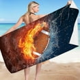 thumbnail image 1 of Diceymbol Rugby Beach Towel Texture Beach Towel, Super Lightweight Colorful Bath Towel, Sandproof Quick Dry Beach Blanket, Multi-Purpose Towel For Summer Pool Beach Picnic Travel 60x30 Inch, 1 of 8