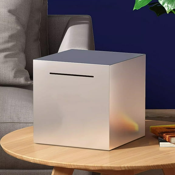 Diceymbol Savings Bank For Adults Must Break To Open, Invulnerable Adults Savings Bank Made Of Stainless Steel, Metal Saving Bank Large Capacity Money Box