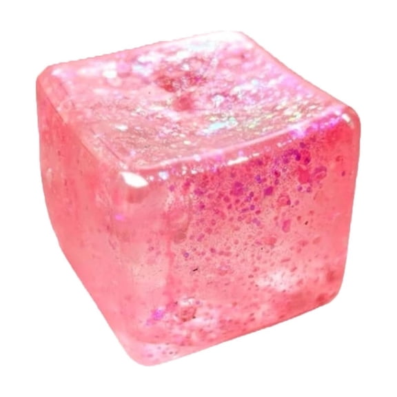Diceymbol Slow Rising Squishy Cube Glitter Filled Stress Squishy for Office Desk Home Daily Relaxation 2 In