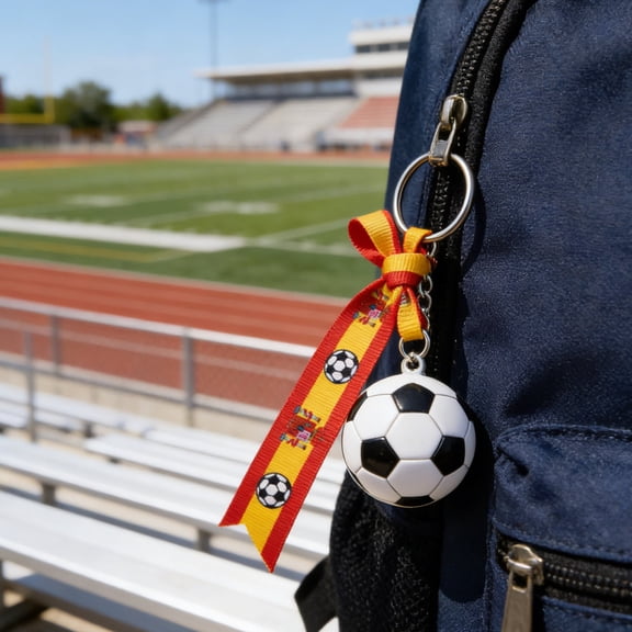 Diceymbol Soccer Ribbon with Country Flags Soccer Party Favors Grosgrain Ribbon Soccer Fan Gifts 180In Decorative Ribbon for Game Day Party Crafts Use (Spain)