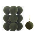 thumbnail image 1 of Diceymbol Soft Velvet Flocked Christmas Ornaments, 12 Pack Small Matte Christmas Balls with Hanging Loops for Elegant Holiday Tree and Home Decor, 1 of 7