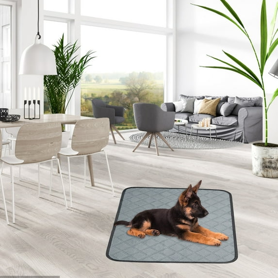 Diceymbol Super Absorbent Washable Pee Pads for Dogs Reusable Puppy Training Pad, Leak-Proof Protection, 23.62x17.71 in, Gray, 0.66 lb, Ideal for Indoor & Travel Use