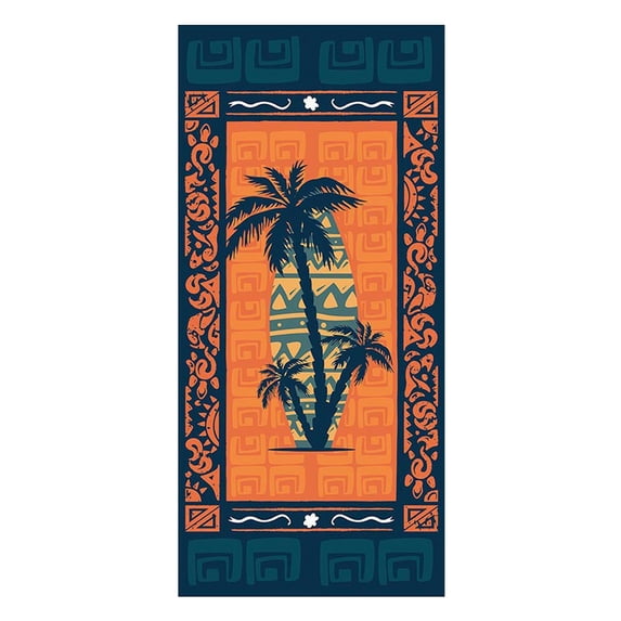 Diceymbol Surfing palm tree Stripe Beach Towel, Super Lightweight Colorful Bath Towel, Sandproof Quick Dry Beach Blanket, Multi-Purpose Towel For Summer Pool Beach Travel 59.05x27.55 Inch