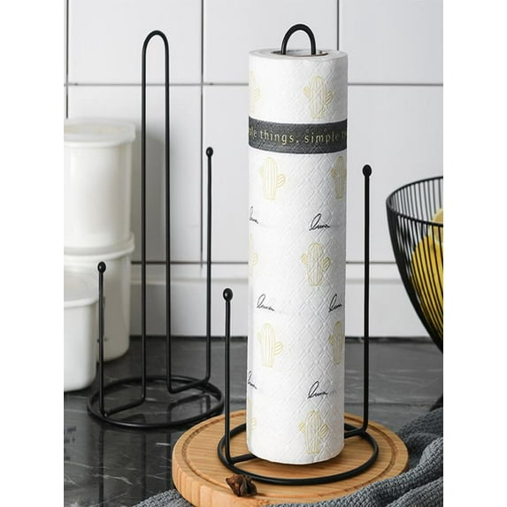 Diceymbol Toilet Paper Holder Stand Black Freestanding Toilet Paper Holder for Storing 2 Rolls of Toilet Papers Home Essentials Black
