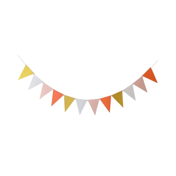 Diceymbol Triangle Pennant Banner Fall Halloween Hanging Garland for Party Backdrop Wall Decor 7 Inch