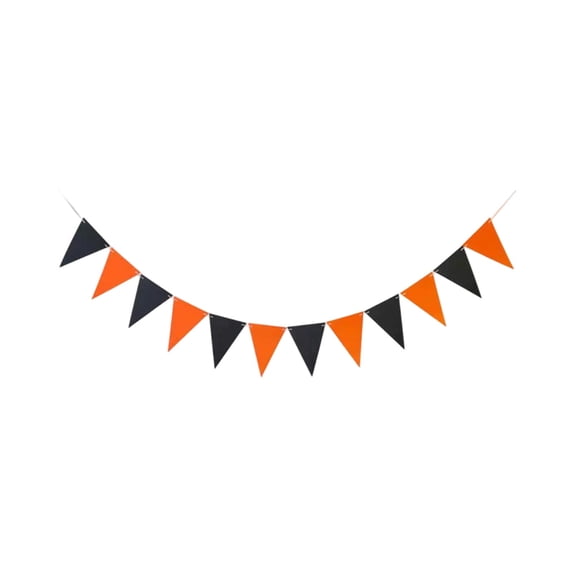 Diceymbol Triangle Pennant Banner Fall Halloween Hanging Garland for Party Backdrop Wall Decor 7 Inch