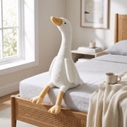 Diceymbol White Goose Plush Decoration, 15.75 Inch Soft Goose Stuffed Figure for Sofa, Bed, Shelf, Chair and Home Decor
