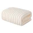 thumbnail image 1 of Diceymbol White Ribbed Bath Towel Single Pack Soft Textured 31 x 16 Inch Towel for Bathroom Shower Gym, 1 of 8