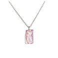 thumbnail image 1 of Dichroic Fiery Small Fused Glass Pendant Necklace, 1 of 1