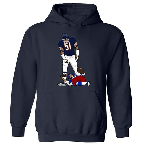 Dick Butkus Bears Sack Hooded Sweatshirt Hoodie
