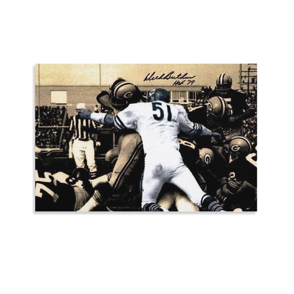 Dick Butkus Canvas Poster Print Photo Art Painting Canvas Poster Home Decorative Bedroom Modern Decor Posters Gifts 20x30inch(50x75cm)