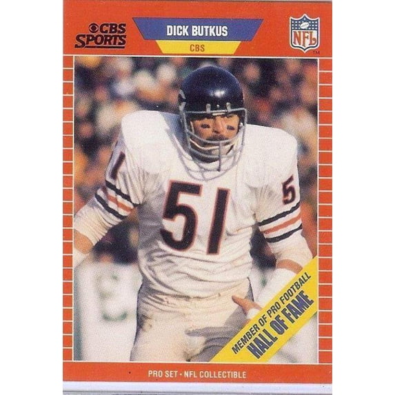 Dick Butkus Chicago Bears 1989 Pro Set Announcers card