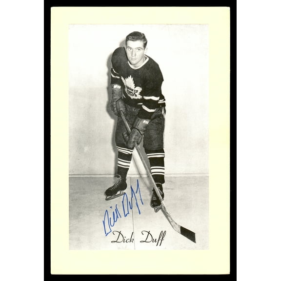 Dick Duff Autographed 1944-63 Beehive Group 2 4.5x6.5 Photo Toronto Maple Leafs SKU #176704