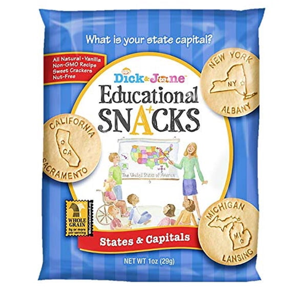 Dick & Jane States & Capitals Educational Snack Crackers, 1 Ounces, 120 Per Case