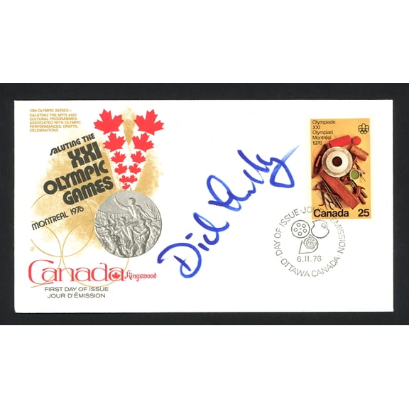 Dick Lamby Autographed First Day Cover 1976 Olympics USA Hockey SKU #159580