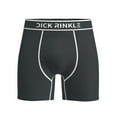thumbnail image 1 of Dick Rinkle Clothing X-LARGE Charcoal/White Men's Flyless Premium Boxer Briefs [1 Pair], 1 of 6