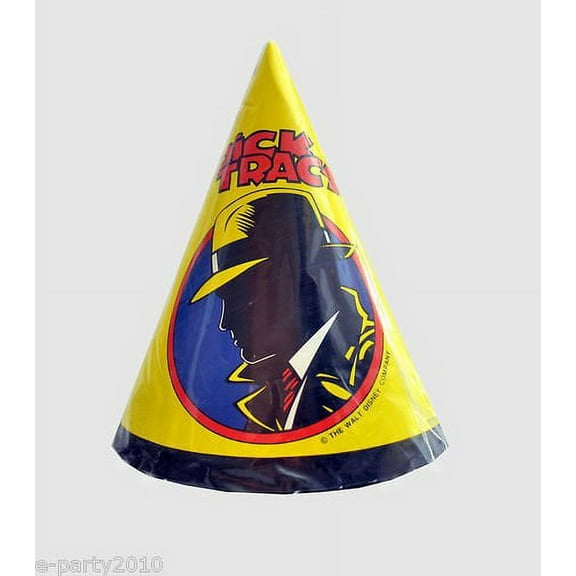 Various Multicolor Plastic Party Cone Hats, 8 Count
