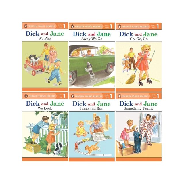 Dick and Jane Level 1 Readers Complete Set of 6 Children's Books Ages