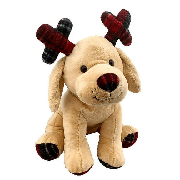 Dickens The Dog 16 Inch Halloween Plush Toy with Removable Spooky Sound ModuleCreepy Eerie Noises & "Happy Halloween" Voice Perfect for Halloween Decor, Trick-or-Treat Gifts & Props