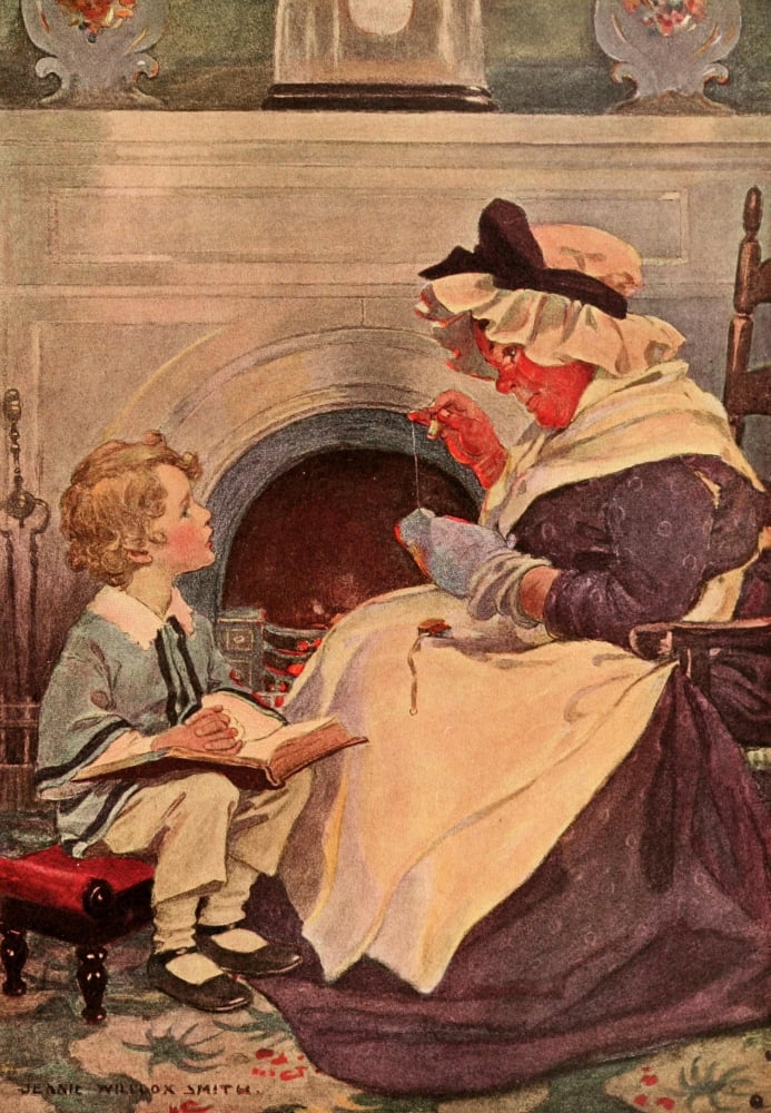 Dickenss Children 1912 David Copperfield & Peggotty Canvas Art - Jessie Willcox Smith (24 x 36)