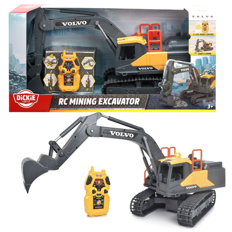 ディッキートイズ❊VOLVO(ボルボ)ショベルカー.ラジコン.リモコン付 Dickie Toys: RC Volvo Mining Excavator – 2.4 GHz Remote