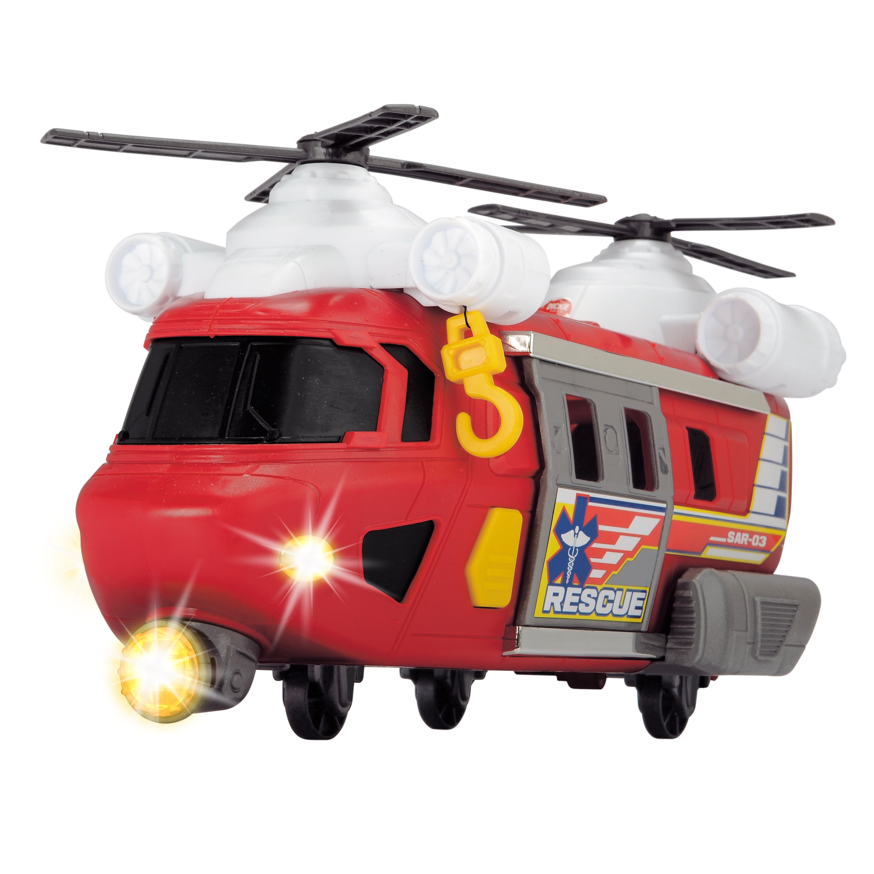 Dickie Toys Rescue Helicopter Vehicle Playset, with Lights & Sounds (2