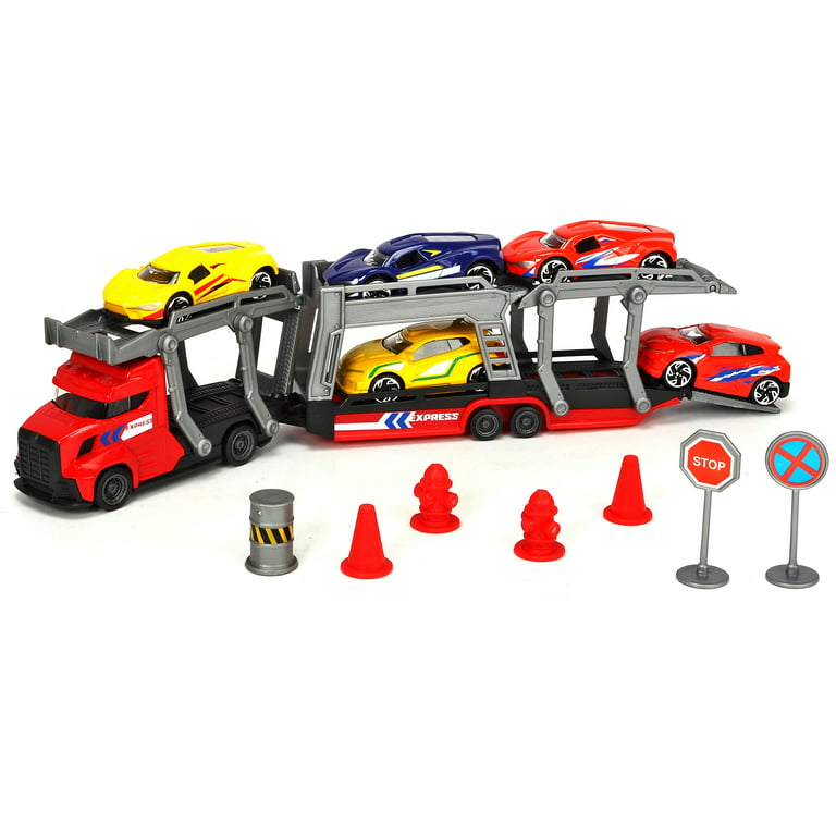 Dickie Toys Transporter Set With 5 Die Cast Cars