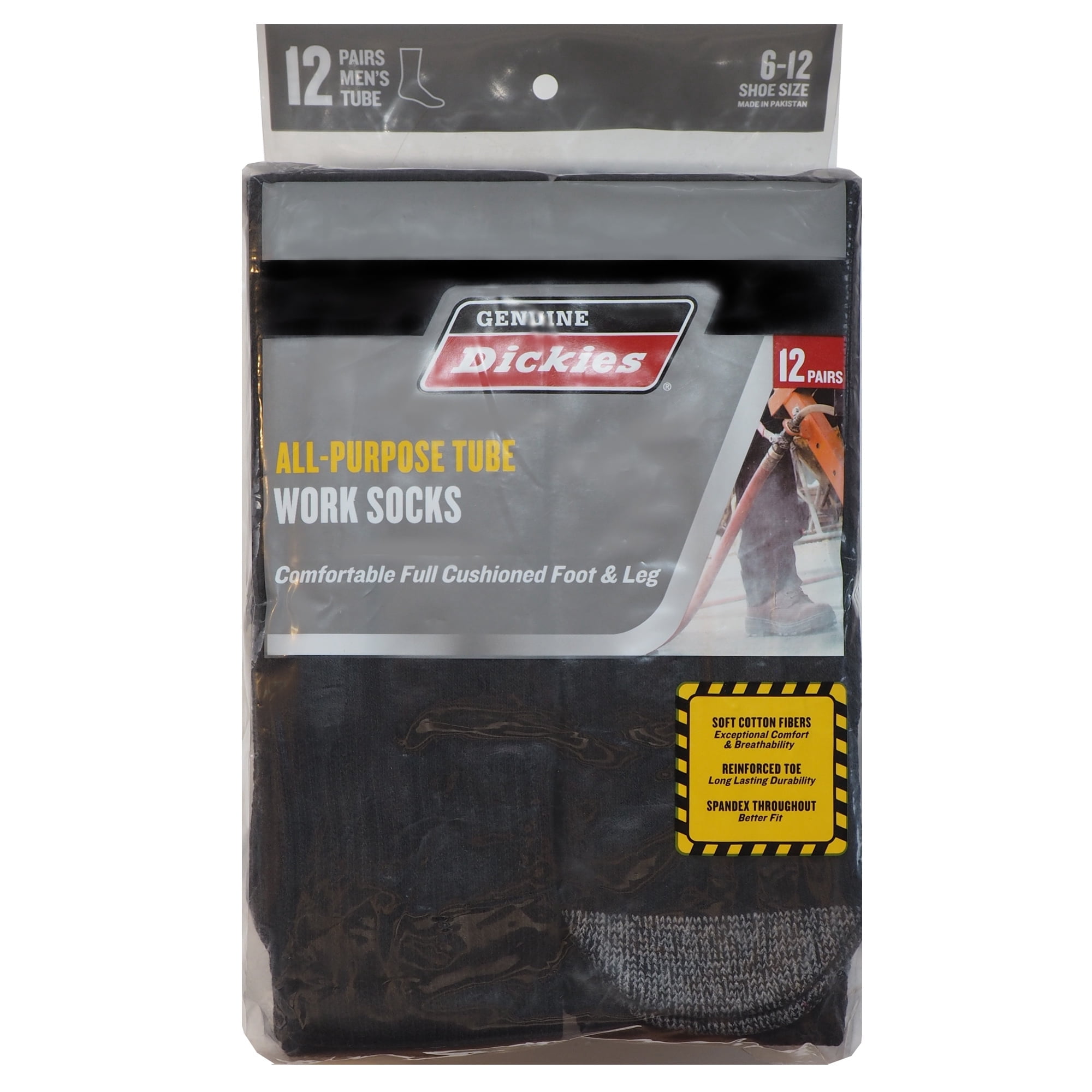 Dickies 12-Pack Work Tube Socks