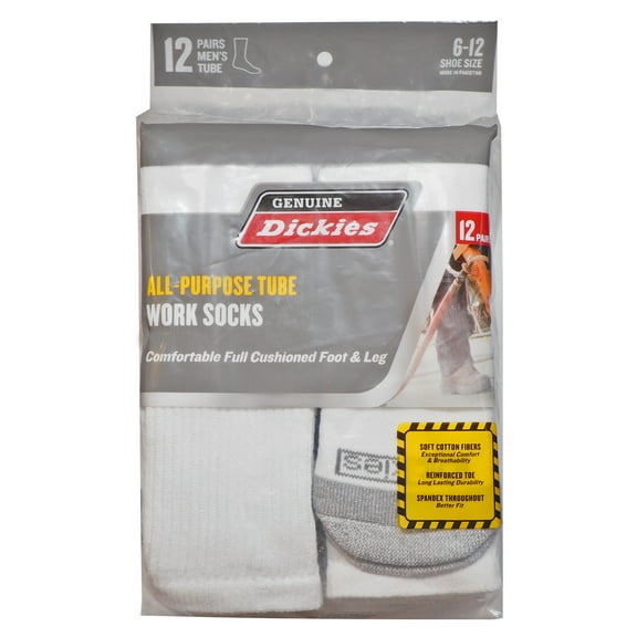 Dickies 12-Pack Work Tube Socks