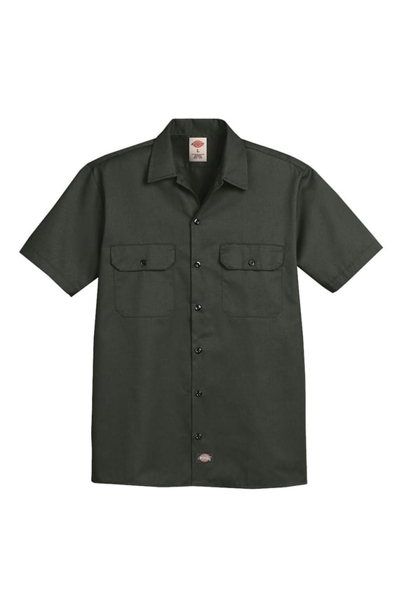 Dickies 2574 Short Sleeve Work Shirt - Olive Green - 2XL