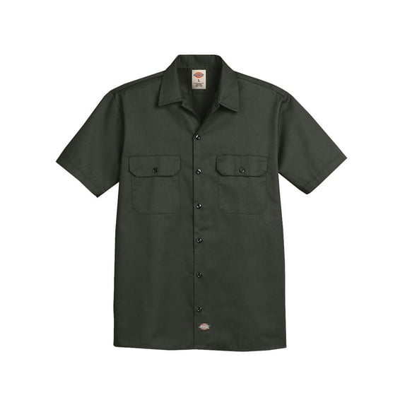 Dickies 2574 Short Sleeve Work Shirt - Olive Green - 5XL