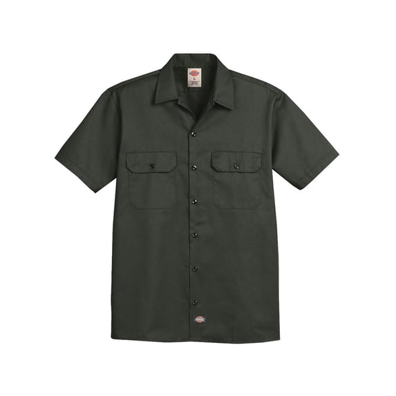 Dickies 2574 Short Sleeve Work Shirt - Olive Green - XL