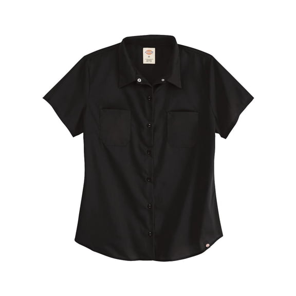 Dickies 5350 Women's Short Sleeve Industrial Work Shirt - Black - S