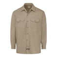 thumbnail image 1 of Dickies 5549 Heavyweight Cotton Long Sleeve Shirt - Military Khaki - XL, 1 of 1