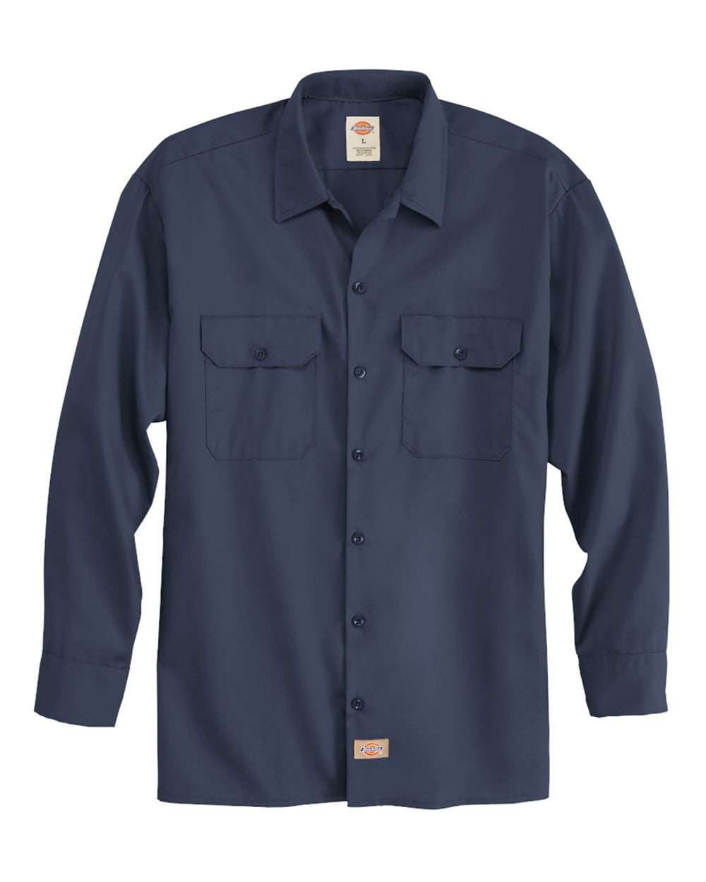 Dickies 5574 Long Sleeve Work Shirt - Olive Green - L - Walmart.com