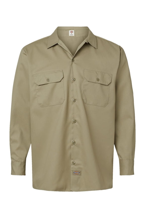 5574 Long Sleeve Work Shirt - Khaki - 3XL
