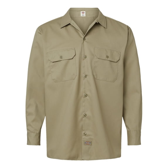 Dickies 5574 Long Sleeve Work Shirt - Khaki - M