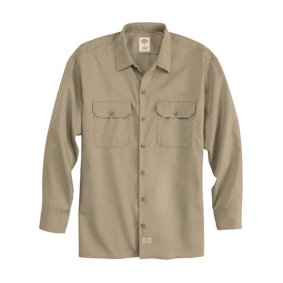 Dickies 5574 Long Sleeve Work Shirt - Khaki - S