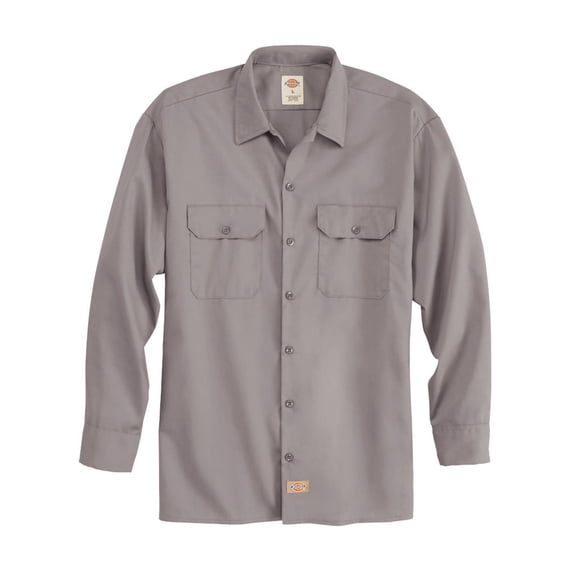 Dickies 5574 Long Sleeve Work Shirt - Silver Grey - XL