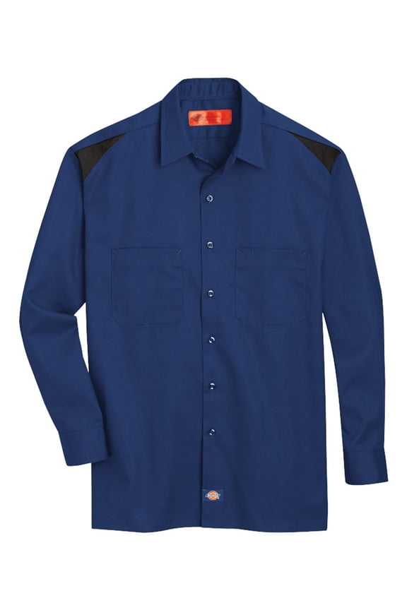 6605 Long Sleeve Performance Team Shirt - Cobalt Blue/ Black - 5XL