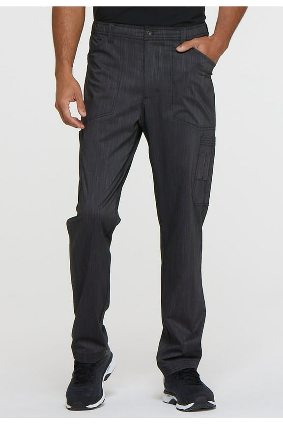 Advance Medical Scrubs Pant for Men Natural Rise Straight Leg DK180S, M Short, Onyx Twist