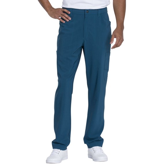 Dickies Advance Medical Scrubs Pant for Men Straight Leg Zip Fly Cargo DK205, XL, Caribbean Blue