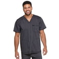 thumbnail image 1 of Dickies Advance Medical Scrubs Top for Men V-Neck 3 Pocket DK695, XS, Onyx Twist, 1 of 5