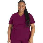 Dickies Balance Scrubs Top For Women V-Neck With Rib Knit Panels DK870