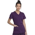 thumbnail image 1 of Dickies Balance Scrubs Top for Women V-Neck DK875, XL, Eggplant, 1 of 7